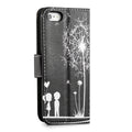 kwmobile Wallet Case Compatible with Apple iPhone SE (1st Gen 2016) / iPhone 5 / iPhone 5S Case - Cover with Stand and Card Slots - Vines Butterfly