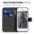 kwmobile Wallet Case Compatible with Apple iPhone SE (1st Gen 2016) / iPhone 5 / iPhone 5S Case - Cover with Stand and Card Slots - Vines Butterfly