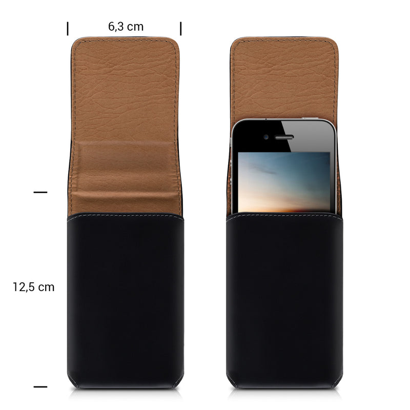 kwmobile Belt Pouch Case for Mobile Phones with Belt Clip - 13.5 x 6.9 cm Belt Case with Belt Loop