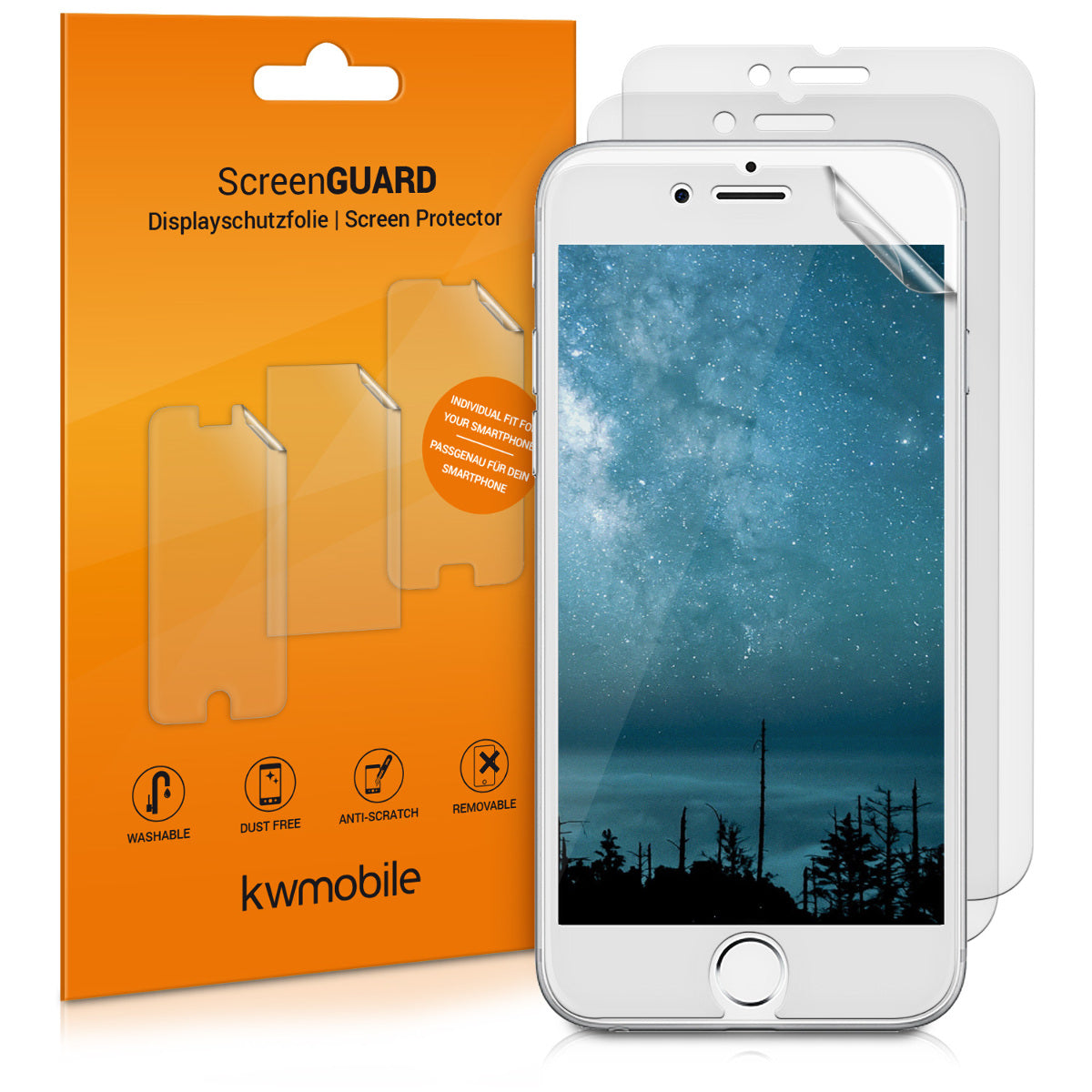 3x Screen Protector compatible with Apple iPhone 6 / 6S / 7 / 8