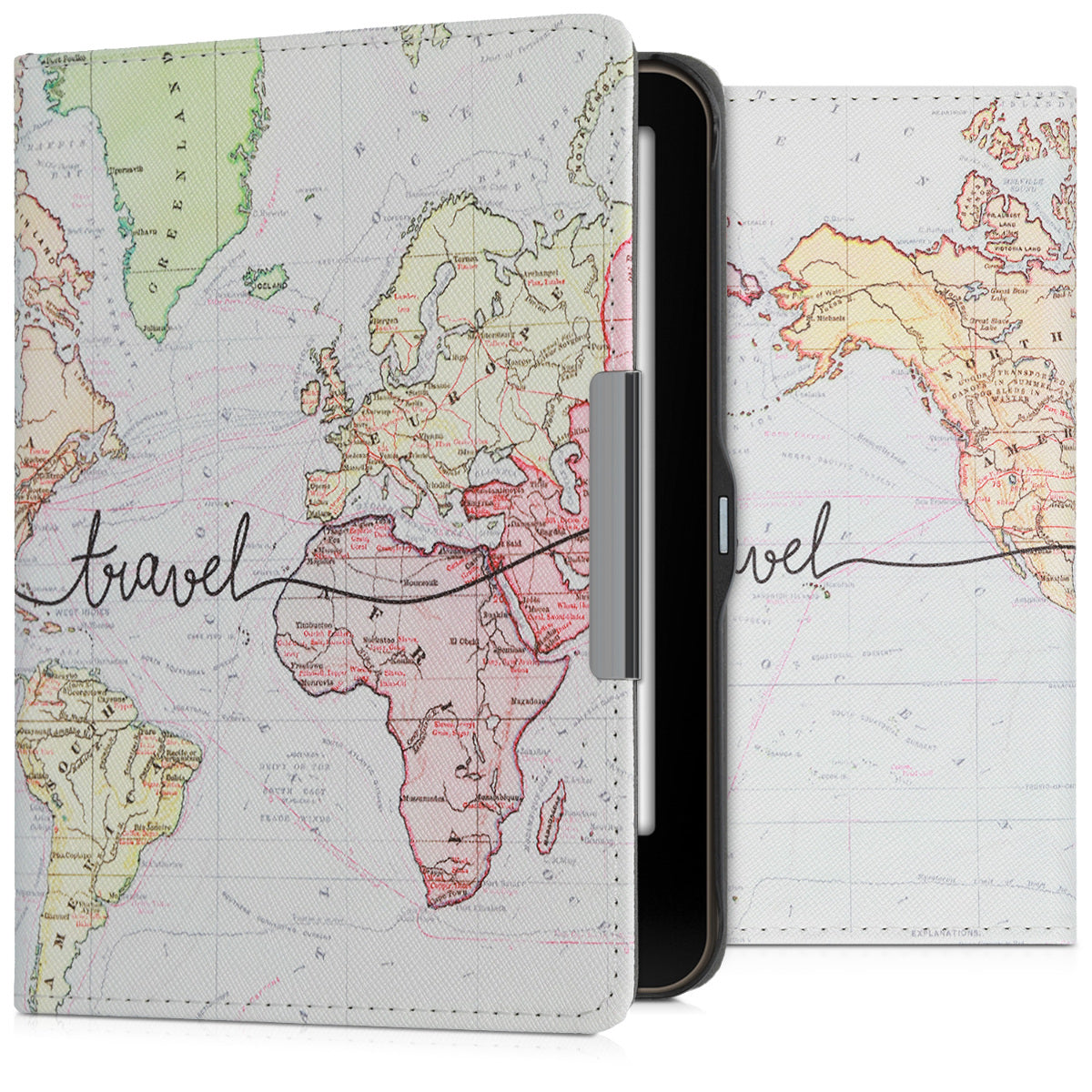 kwmobile Case for Tolino Vision 1 / 2 / 3 / 4 HD - eReader Flip Case with Auto Sleep Function
