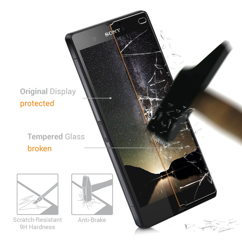 Glass film compatible with Sony Xperia Z