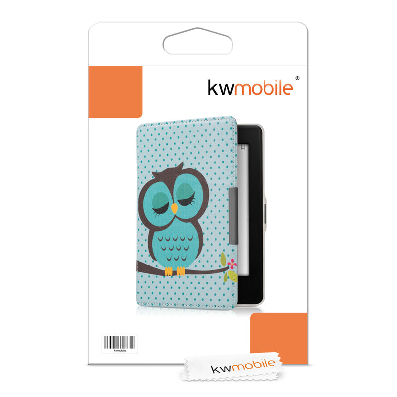 kwmobile Protective Case for Amazon Kindle Paperwhite Cover - eReader Flip Case with Auto Sleep Function - Galaxy Tree Meadow
