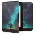 kwmobile Protective Case for Amazon Kindle Paperwhite Cover - eReader Flip Case with Auto Sleep Function - Galaxy Tree Meadow