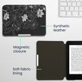 kwmobile Protective Case for Amazon Kindle Paperwhite Cover - eReader Flip Case with Auto Sleep Function - Galaxy Tree Meadow