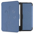 kwmobile Klapphülle kompatibel mit Tolino Vision 1 / 2 / 3 / 4 HD Hülle - eReader Case - Eule Schlaf Türkis Braun Mintgrün Türkis  [dsg35]