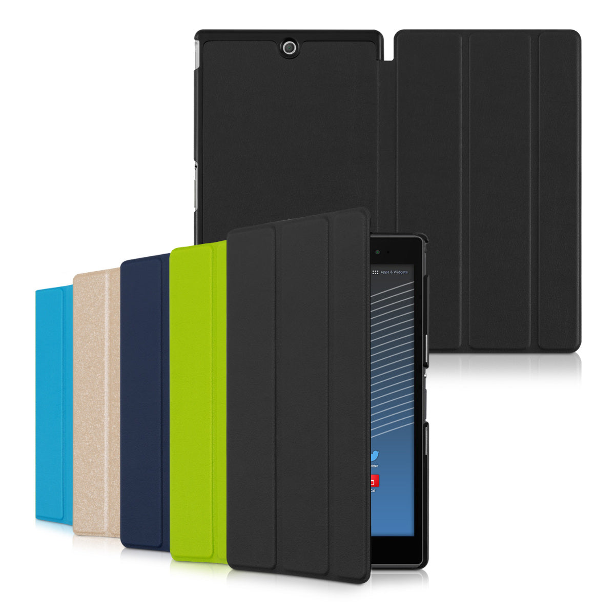 kwmobile Case Compatible with Sony Xperia Tablet Z3 Compact - Smart Cover Tablet Case Protective Cover - Stand