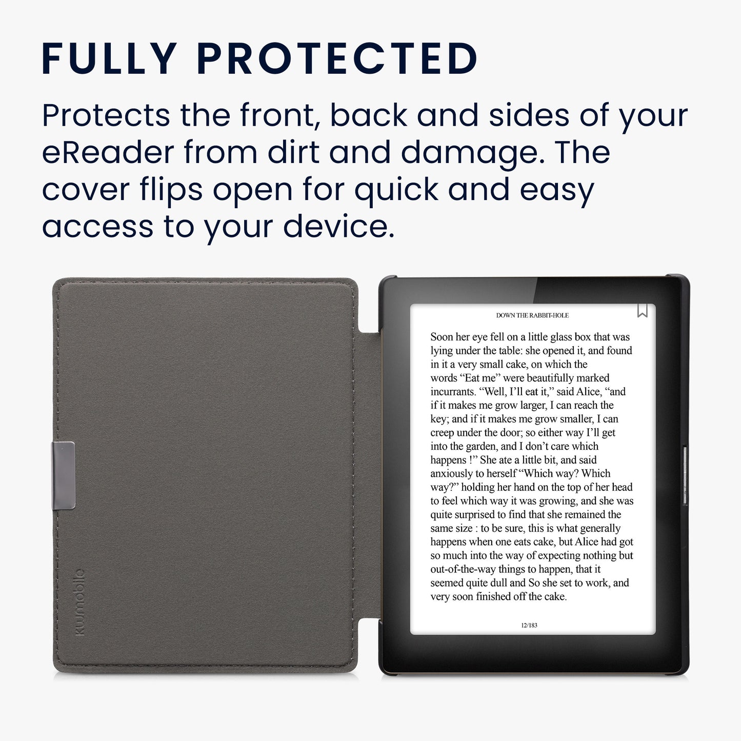 kwmobile Folding Case compatible with Kobo Aura Edition 1 Cover eReader Case Faux Leather