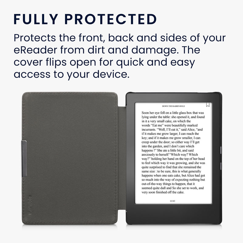 kwmobile Flip Case compatible with Kobo Aura H2O Edition 1 Case - eReader Cover - Cover