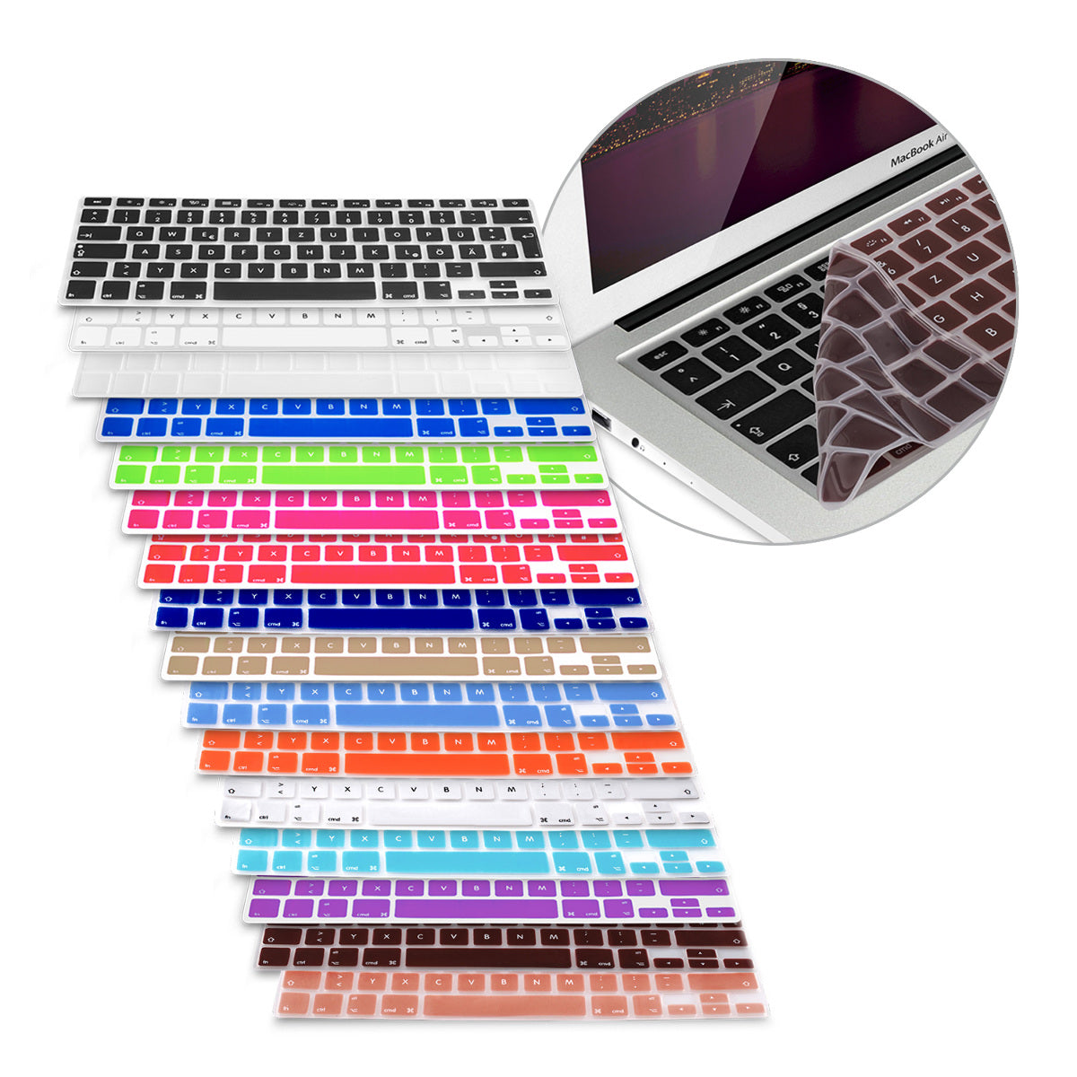 Keyboard Protector for Apple MacBook Air 13''/Pro Retina 13''/15'' (up to Mid 2016) A1369, A1466, A1502, A1425, A1398