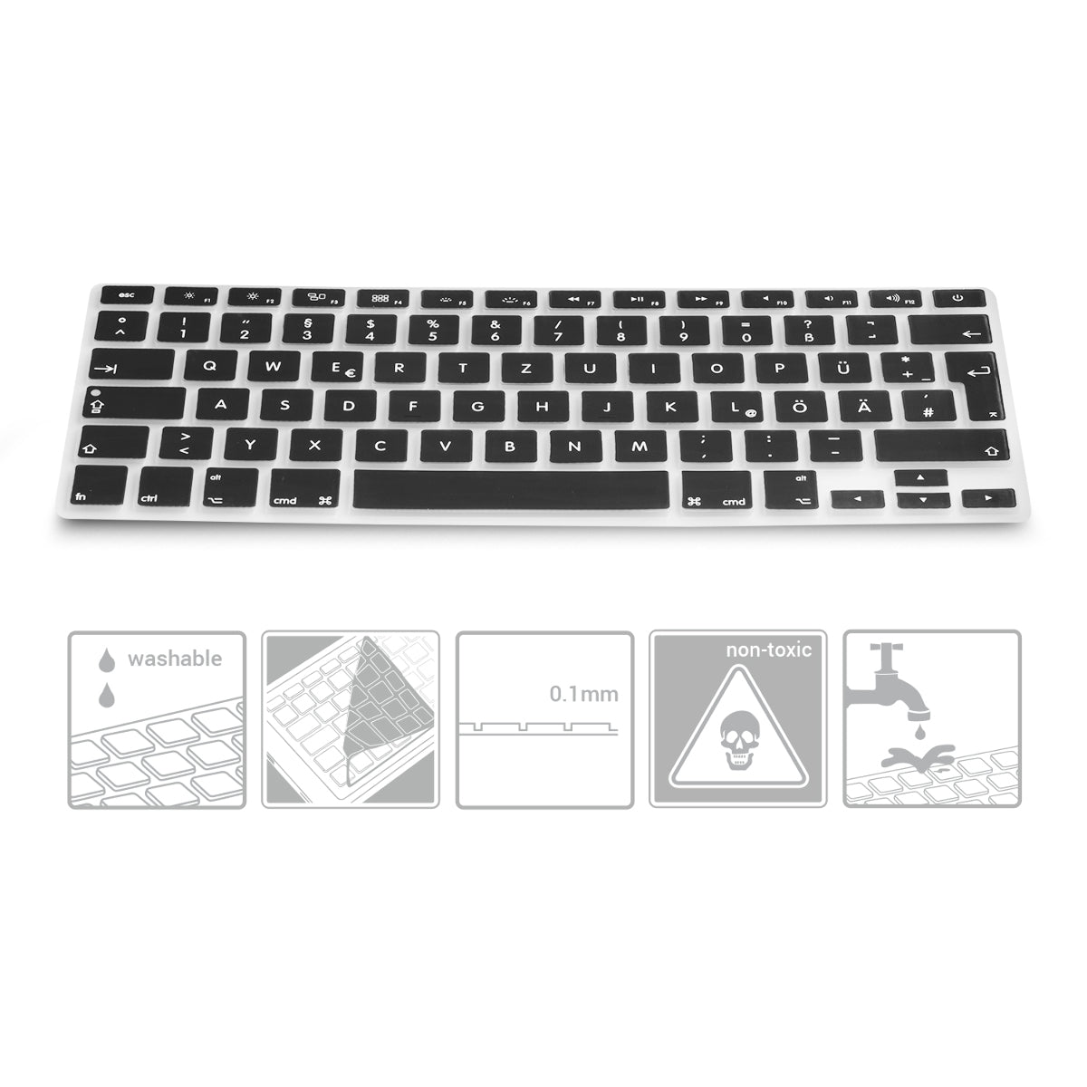 Keyboard Protector for Apple MacBook Air 13''/Pro Retina 13''/15'' (up to Mid 2016) A1369, A1466, A1502, A1425, A1398