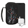 kwmobile Smartphone Pouch - Phone Bag Case Cover Protective Sleeve - Birds Branch - 15.2 x 8.3 cm Inner Dimensions