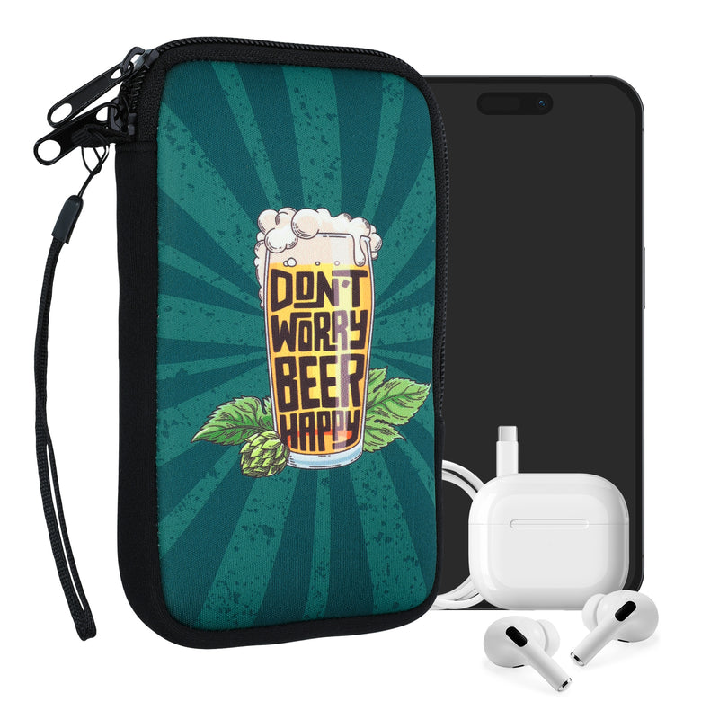 kwmobile Smartphone Pouch - Phone Bag Case Cover Protective Sleeve - Birds Branch - 15.2 x 8.3 cm Inner Dimensions