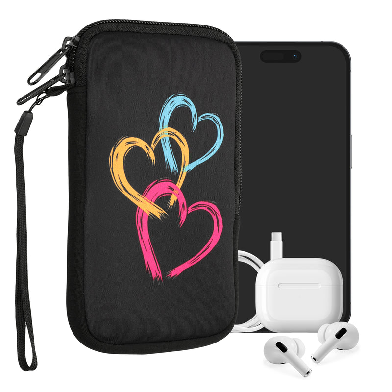 kwmobile Smartphone Pouch - Phone Bag Case Cover Protective Sleeve - Birds Branch - 15.2 x 8.3 cm Inner Dimensions