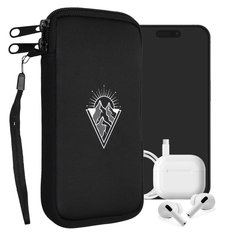 kwmobile Smartphone Pouch - Phone Bag Case Cover Protective Sleeve - Birds Branch - 15.2 x 8.3 cm Inner Dimensions