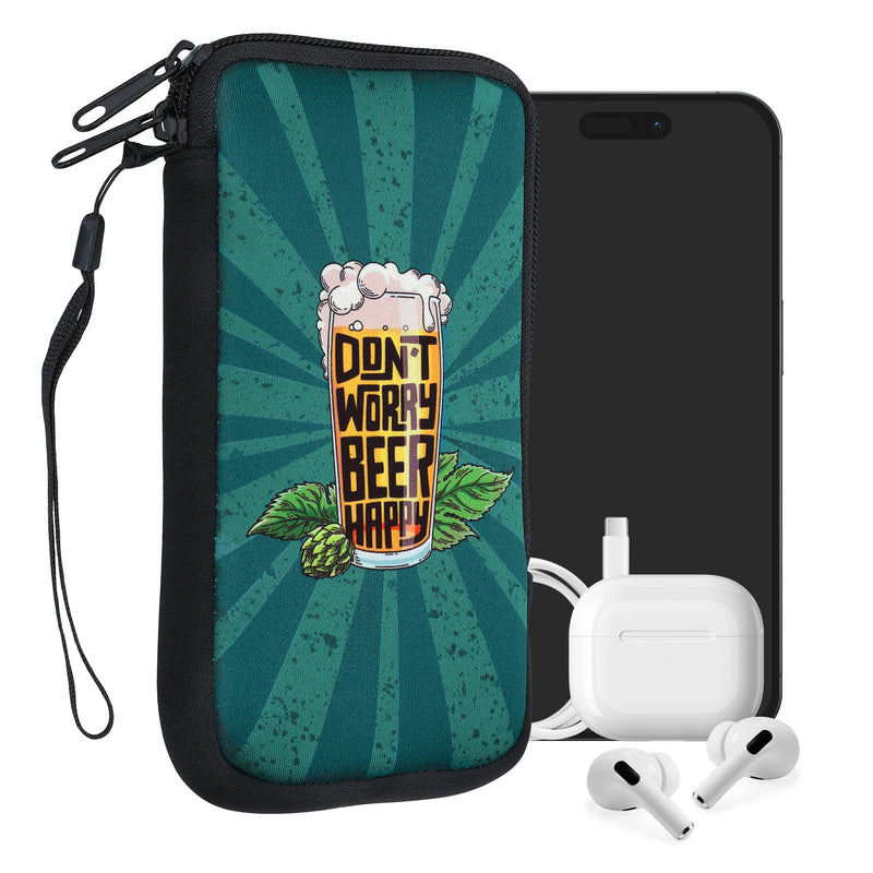 kwmobile Smartphone Pouch - Phone Bag Case Cover Protective Sleeve - Birds Branch - 15.2 x 8.3 cm Inner Dimensions