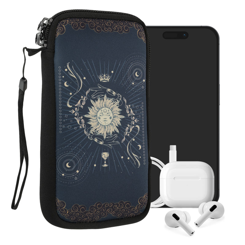kwmobile Smartphone Pouch - Phone Bag Case Cover Protective Sleeve - Birds Branch - 15.2 x 8.3 cm Inner Dimensions