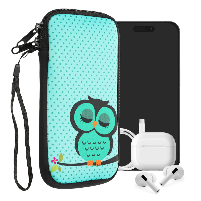 kwmobile Smartphone Pouch - Phone Bag Case Cover Protective Sleeve - Birds Branch - 15.2 x 8.3 cm Inner Dimensions