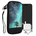 kwmobile Smartphone Pouch - Phone Bag Case Cover Protective Sleeve - Birds Branch - 15.2 x 8.3 cm Inner Dimensions