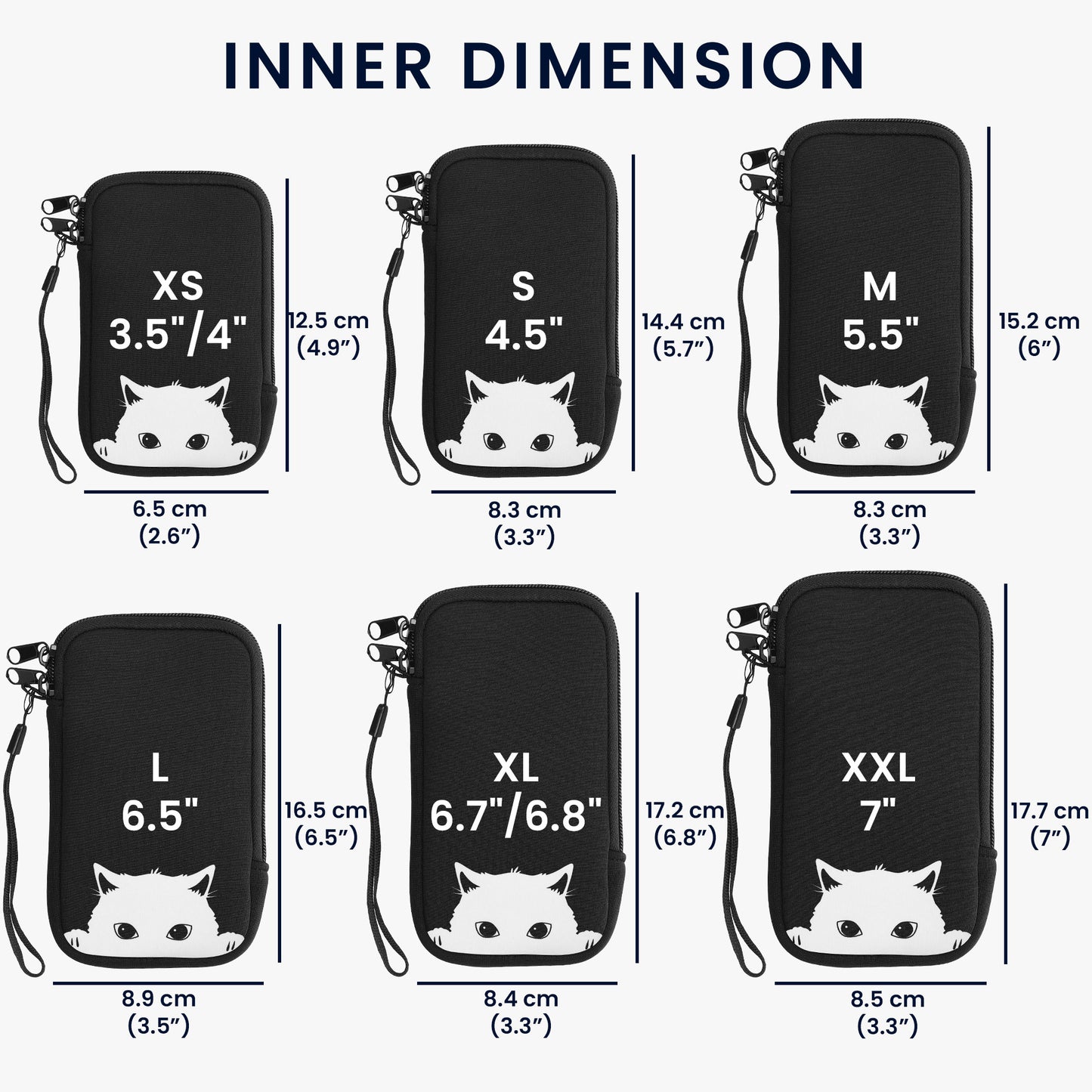 kwmobile Smartphone Pouch - Phone Bag Case Cover Protective Sleeve - Birds Branch - 15.2 x 8.3 cm Inner Dimensions
