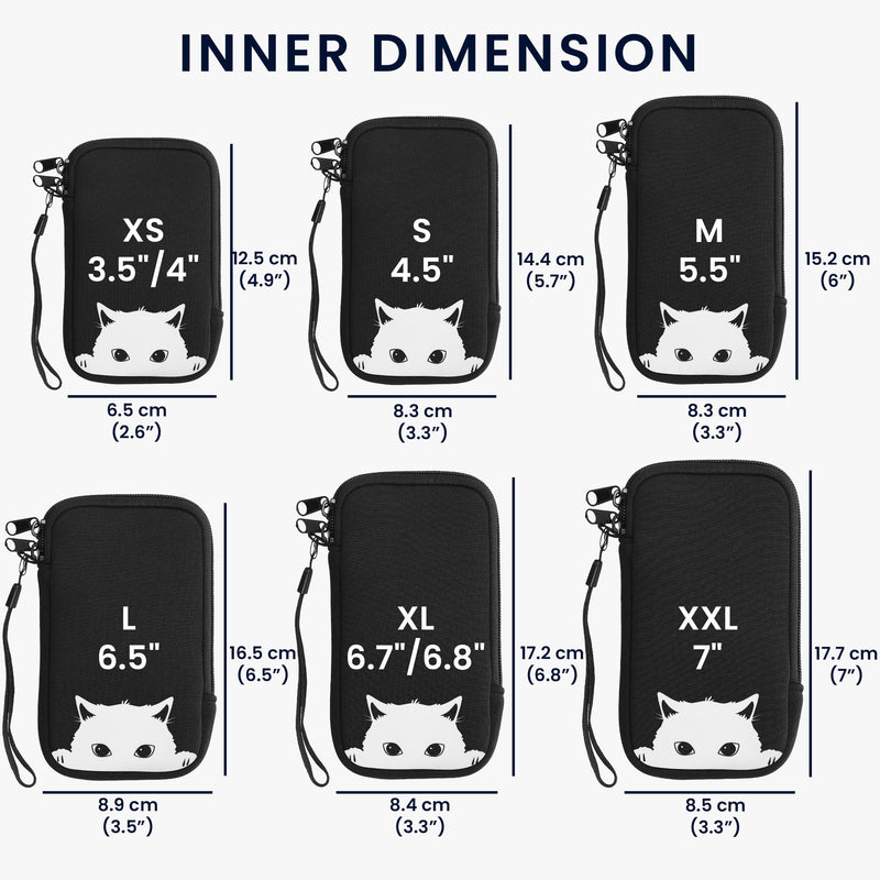 kwmobile Smartphone Pouch - Phone Bag Case Cover Protective Sleeve - Birds Branch - 15.2 x 8.3 cm Inner Dimensions