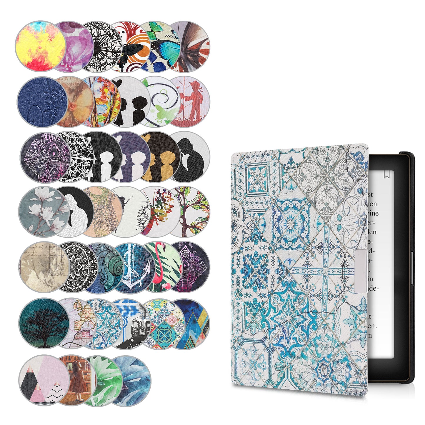 kwmobile Protective Case for Kobo Aura Edition 1 Cover - eReader Flip Case with Auto Sleep Function