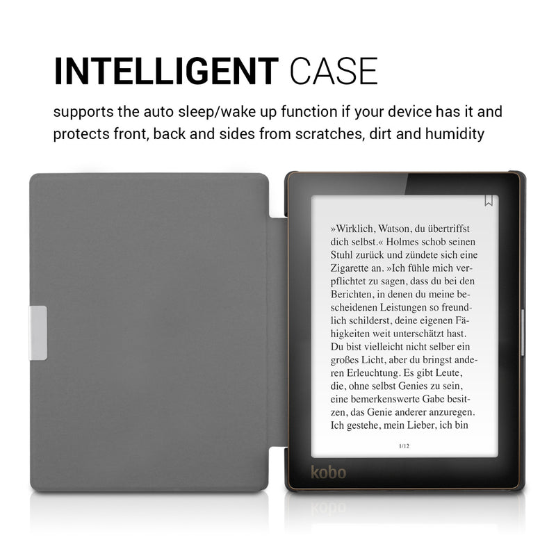 kwmobile Protective Case for Kobo Aura Edition 1 Cover - eReader Flip Case with Auto Sleep Function