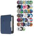 kwmobile Klapphülle kompatibel mit Kobo Aura H2O Edition 1 Hülle - eReader Case - Magnolien Taupe Weiß Blaugrau Taupe  [dsg30]