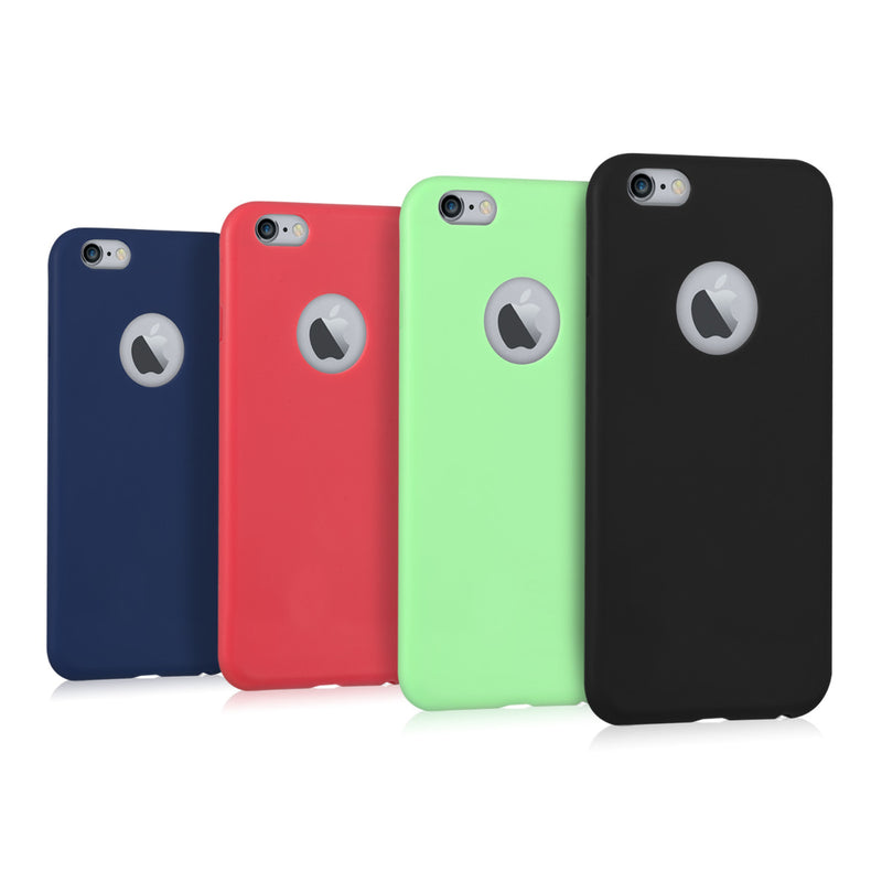 kwmobile Hülle kompatibel mit Apple iPhone 6 / 6S Hülle - weiches TPU Silikon Case - Cover geeignet für kabelloses Laden - Dunkelblau matt Dunkelblau matt  