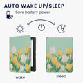 kwmobile Case for Kobo Glo HD / Touch 2.0 - eReader Flip Cover with Auto Sleep Function - Galaxy Tree Meadow