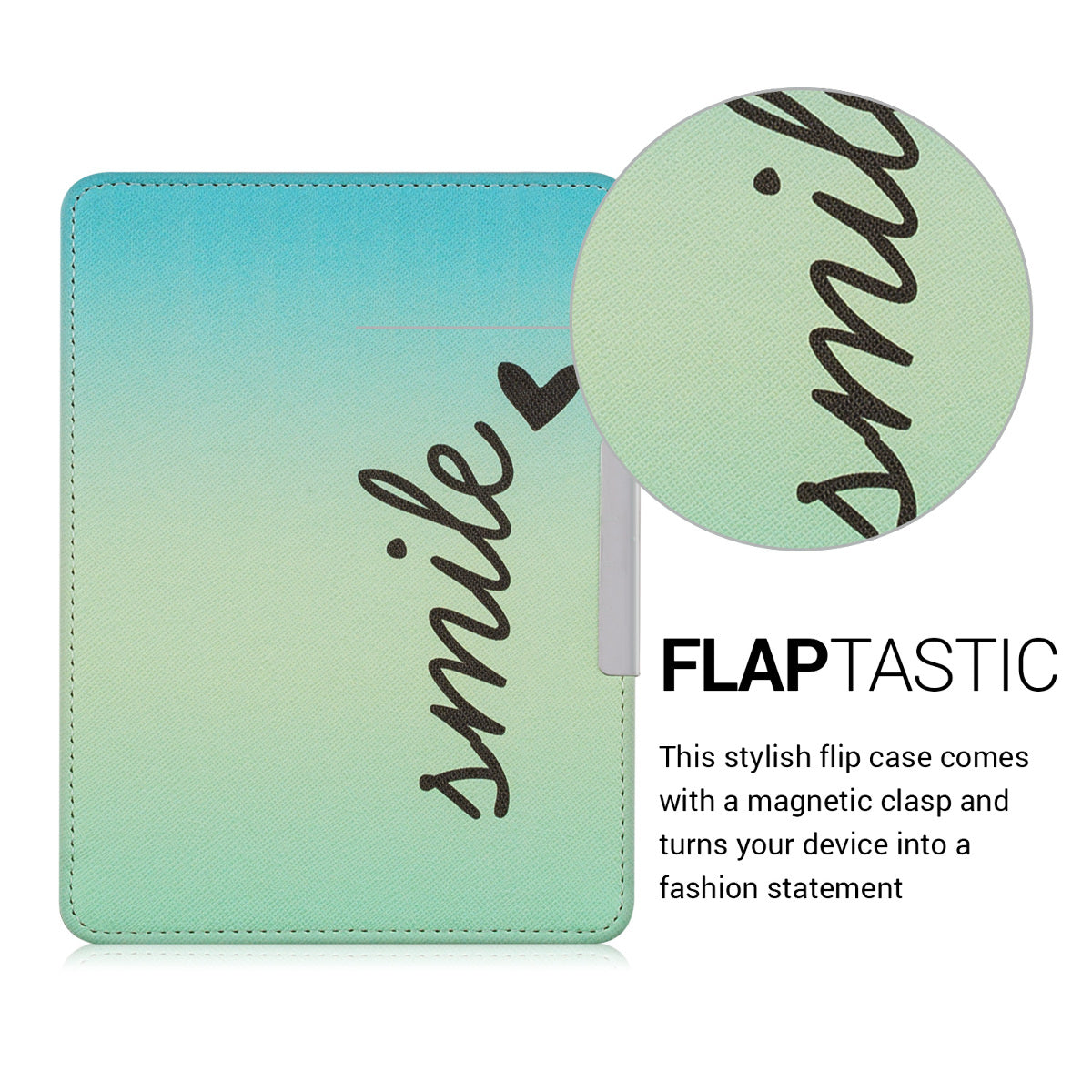 kwmobile Protective Case for Kobo Glo HD / Touch 2.0 Case - eReader Flip Case with Auto Sleep Function - Butterflies Vintage