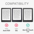 kwmobile Protective Case for Kobo Glo HD / Touch 2.0 Case - eReader Flip Case with Auto Sleep Function - Butterflies Vintage