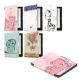 kwmobile Cover for Kobo Aura Edition 1 Case - eReader Flip Case with Auto Sleep Function - Owl Sleeping with Brown Mint Green