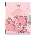 kwmobile Cover for Kobo Aura Edition 1 Case - eReader Flip Case with Auto Sleep Function - Owl Sleeping with Brown Mint Green
