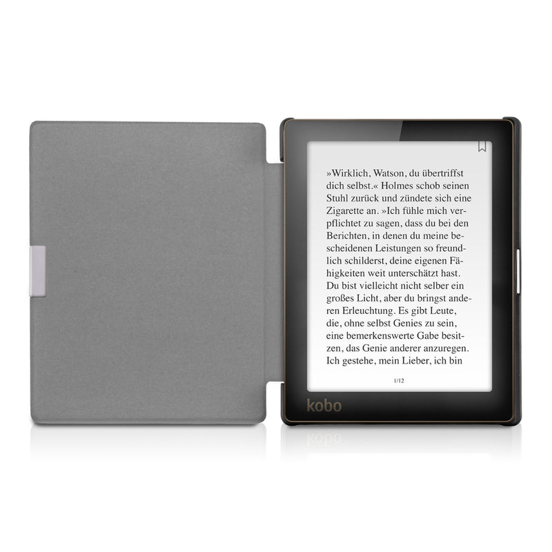 kwmobile Cover for Kobo Aura Edition 1 Case - eReader Flip Case with Auto Sleep Function - Owl Sleeping with Brown Mint Green