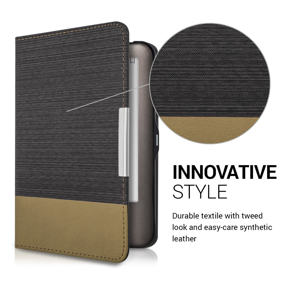 kwmobile Case Compatible with Tolino Shine (2013) eReader Protective Cover