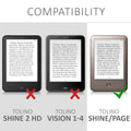 kwmobile Case Compatible with Tolino Shine (2013) eReader Protective Cover