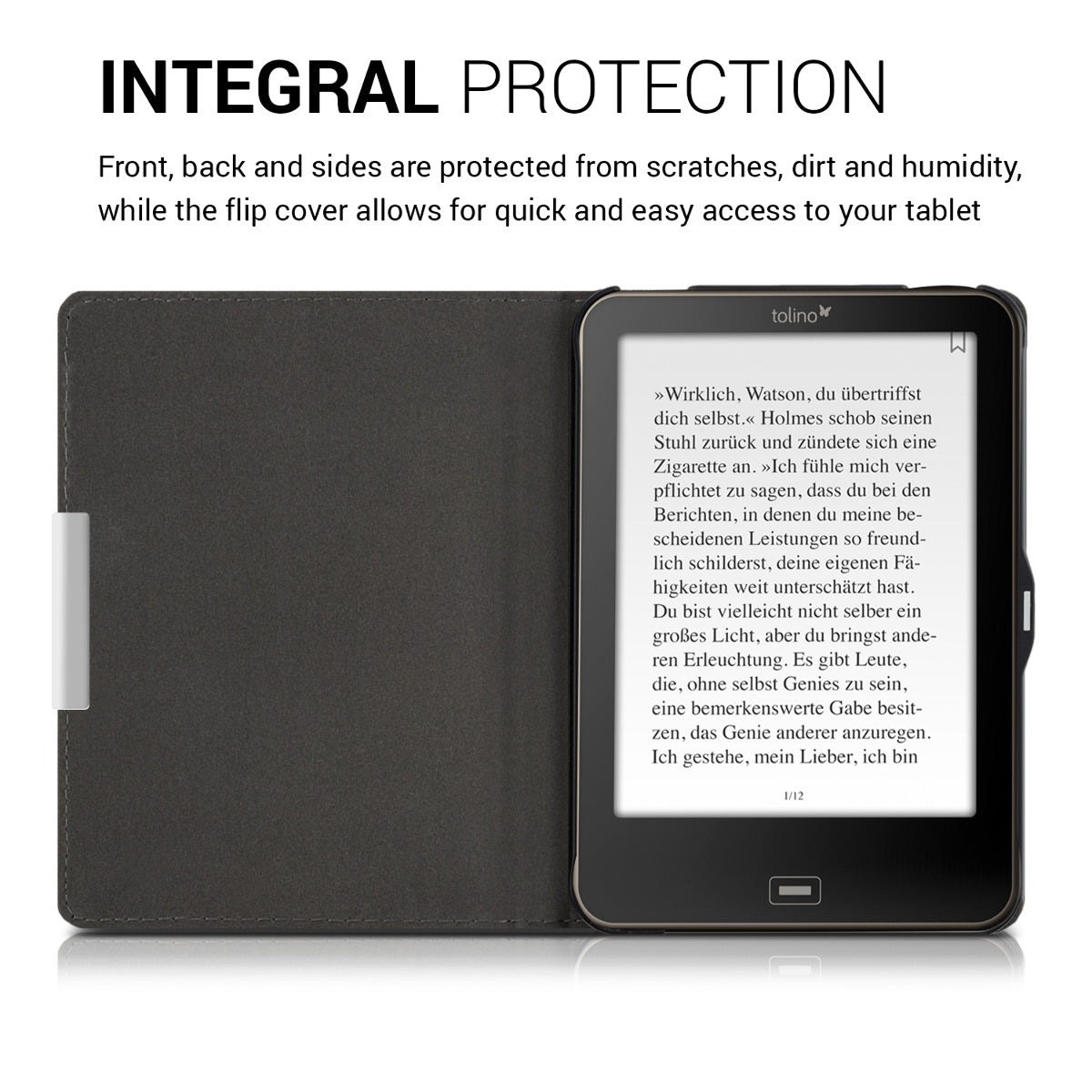 kwmobile Case Compatible with Tolino Vision 1 / 2 / 3 / 4 HD eReader Protective Cover Case