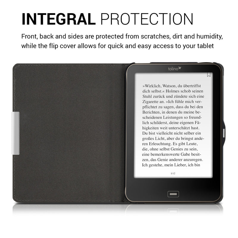 kwmobile Case Compatible with Tolino Vision 1 / 2 / 3 / 4 HD eReader Protective Cover Case