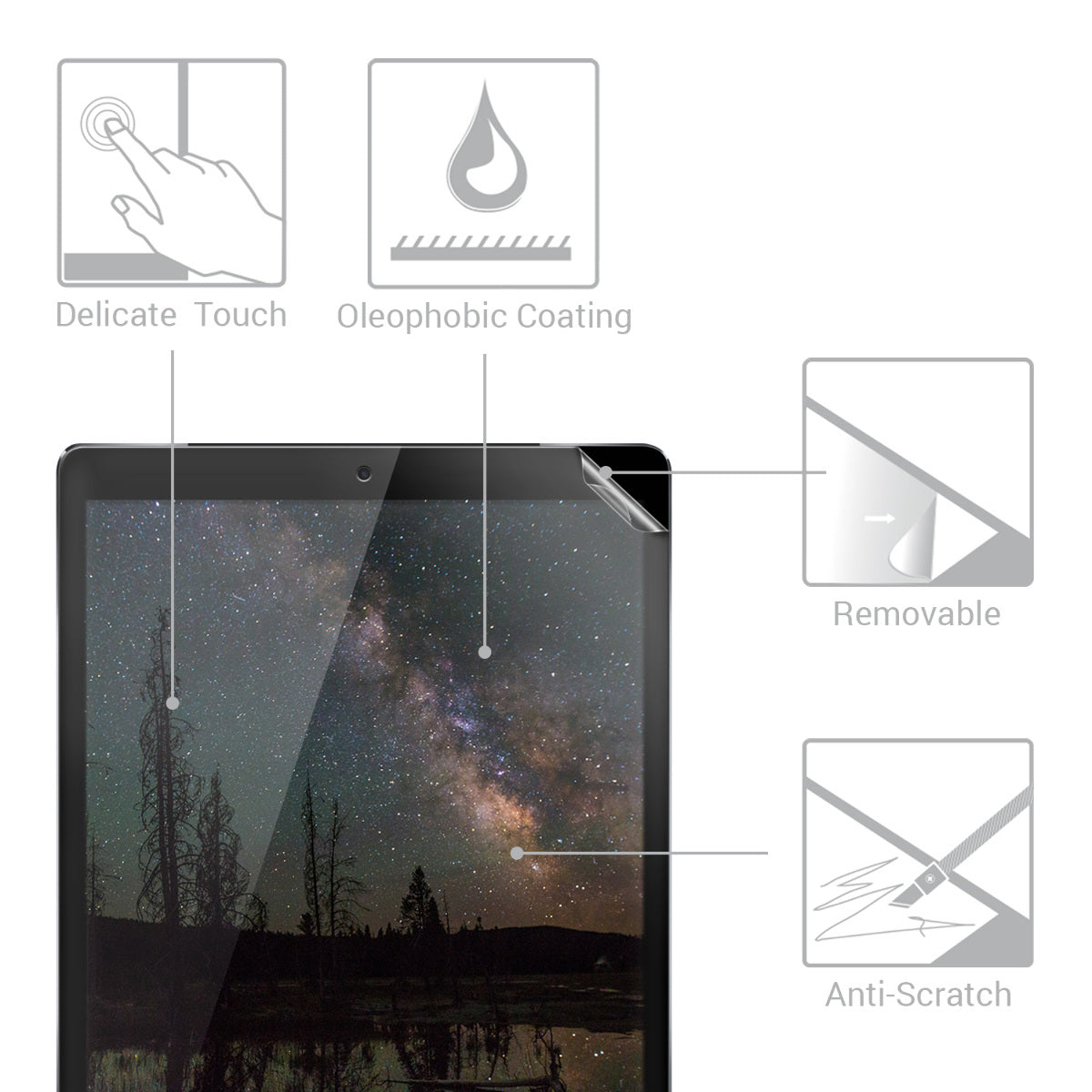 Film compatible with Apple iPad Pro 12.9" (2015 / 2017)