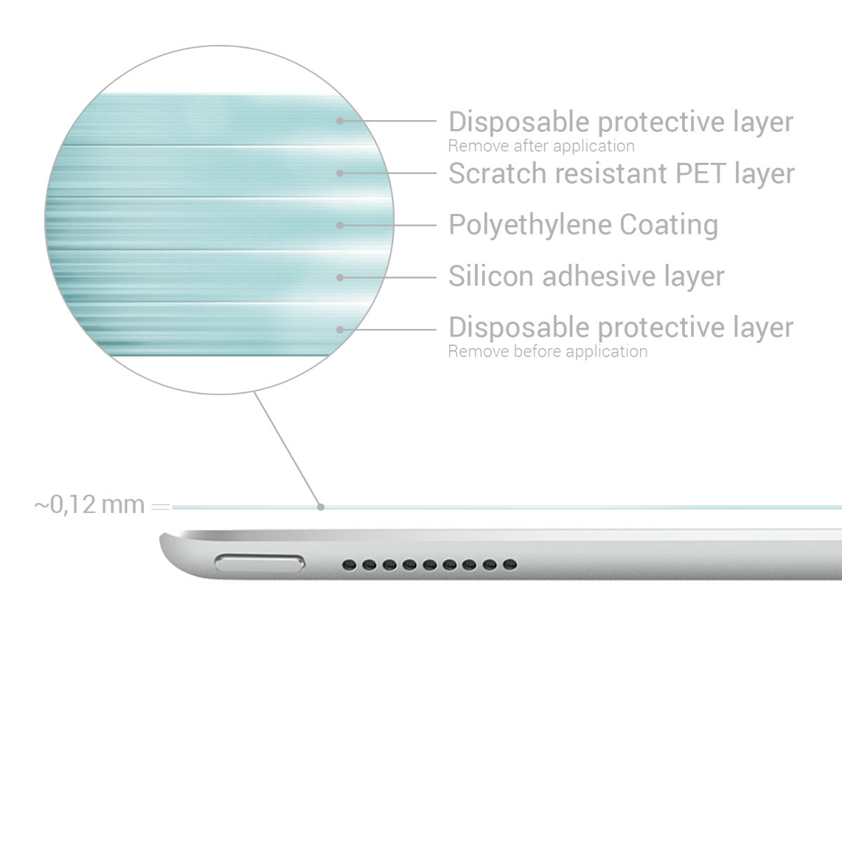 Film compatible with Apple iPad Pro 12.9" (2015 / 2017)