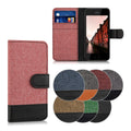 kwmobile Wallet Case kompatibel mit Apple iPhone SE (1.Gen 2016) / iPhone 5 / iPhone 5S - Hülle mit Ständer - Handyhülle Kartenfächer Anthrazit Schwarz Anthrazit  