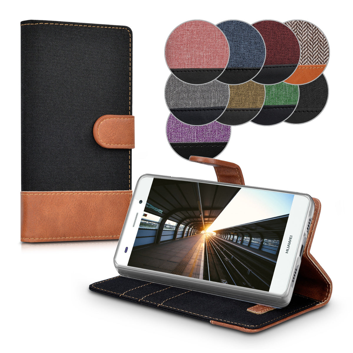 Faux Leather Case compatible with Huawei P8 Lite (2015)
