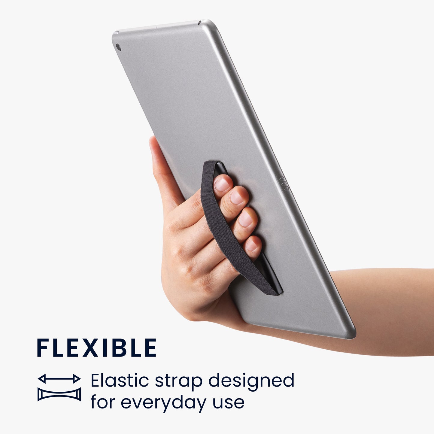 kwmobile Tablet Finger Holder Grip - Self-Adhesive Tablet PC Finger Holder compatible with iPad Samsung Sony Tablets