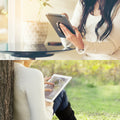 kwmobile Tablet Finger Holder Grip - Self-Adhesive Tablet PC Finger Holder compatible with iPad Samsung Sony Tablets