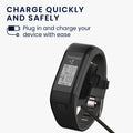 kwmobile USB Cable Charger compatible with Garmin Vivosmart HR Plus/Approach X40 Charging Cable Smart Watch Replacement Cable Fitness Tracker Charging Cable