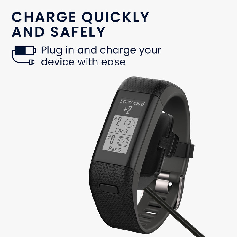 kwmobile USB Cable Charger compatible with Garmin Vivosmart HR Plus/Approach X40 Charging Cable Smart Watch Replacement Cable Fitness Tracker Charging Cable
