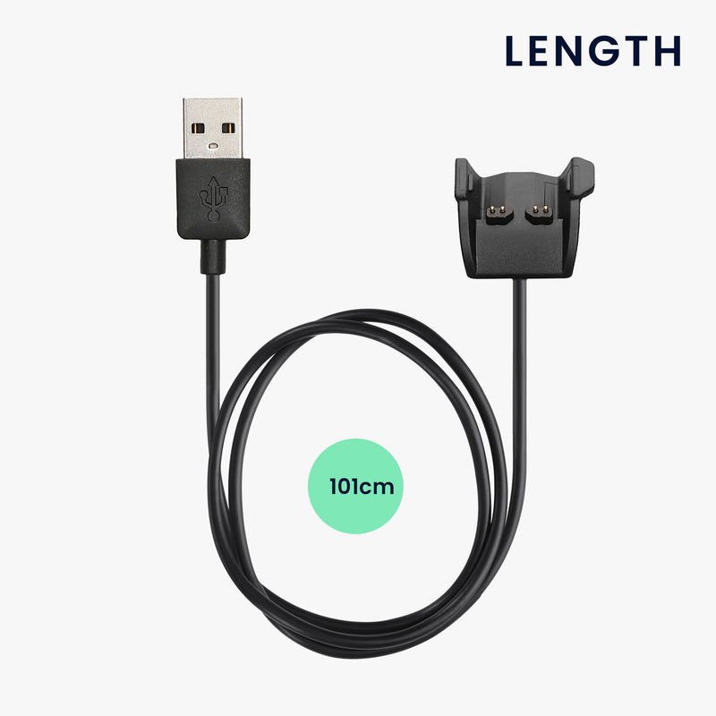 kwmobile USB Cable Charger compatible with Garmin Vivosmart HR Plus/Approach X40 Charging Cable Smart Watch Replacement Cable Fitness Tracker Charging Cable