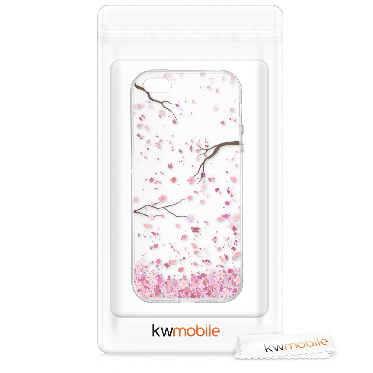 kwmobile Case Compatible with Apple iPhone SE (1st Gen 2016) / iPhone 5 / iPhone 5S - Transparent Silicone Case