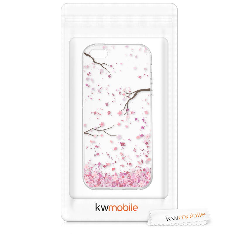 kwmobile Case Compatible with Apple iPhone SE (1st Gen 2016) / iPhone 5 / iPhone 5S - Transparent Silicone Case